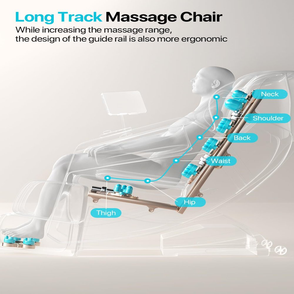Massage Chair Full Body Recliner, Zero Gravity Shiatsu 4D Stretch