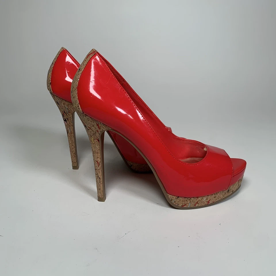 Женские красные туфли-лодочки на шпильке 6,5 B JS от Jessica Simpson на каблуках - Изображение 2 из 4