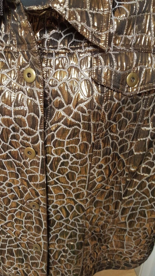 Ruby Rd Womens Jacket Coat Size 18 Gold Bronze - Image 3 of 4