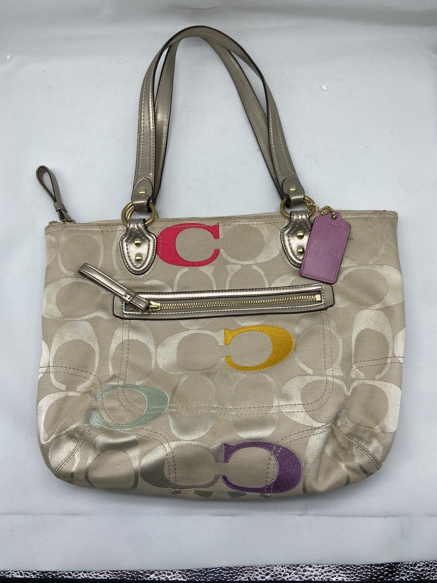 COACH Poppy レッド バッグ Coach Poppy Red Leather Shoulder Bag Gold Hardware Gold