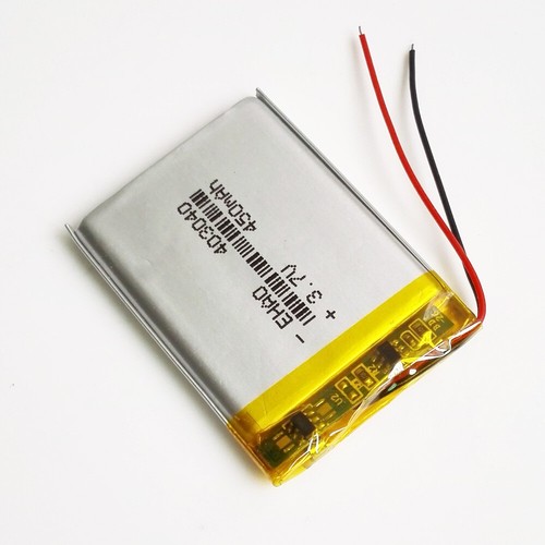 Batteria ricaricabile Lipo 3,7 V 450mAh per altoparlante smartwatch GPS MP3 403040 - Foto 3 di 6
