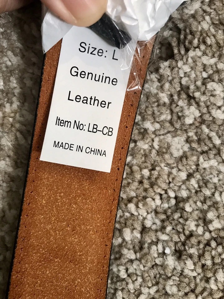 Dallas Cowboys NFL Fútbol Negro Cuero Genuino Cinturón L Foto 3 de 4