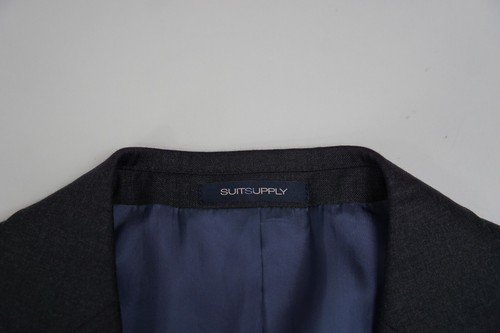 Blazer uomo Suitsupply Napoli grigio antracite REDA pura lana 102 EU52L UK/US42L - Foto 3 di 8