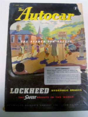 AUTOCAR Autocar Jun 11 1954 Humber Hawk Le Mans Entries Indianapolis 500 Targa F