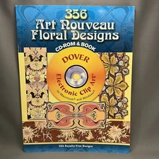 356 Art Nouveau Floral Designs [Dover Electronic Clip Art] [CD