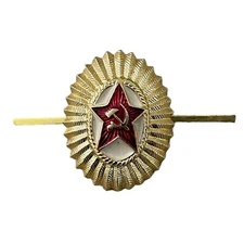 Soviet Officers Cap Russian Army Ushanka Hat Pin Badge Uniform Military Red Star