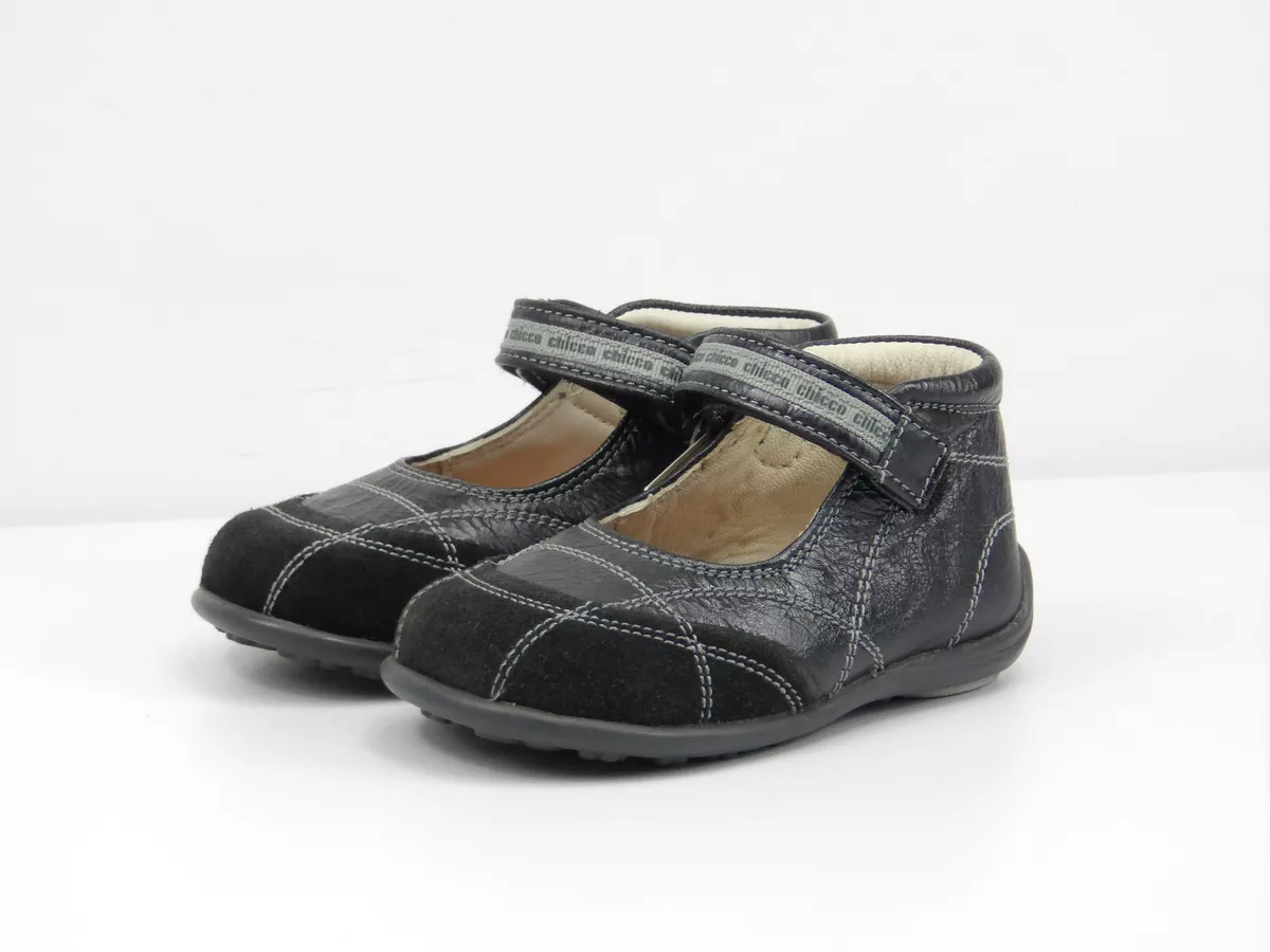 Sandali bambina chicco nero vernice vera pelle fibbia OUTLET 40