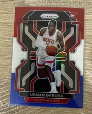 2021-22 Panini Prizm Usman Garuba RC Red White Blue Prizm Houston Rockets #321