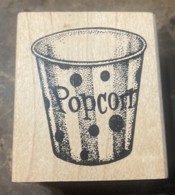 NEW Museum of Modern Rubber Popcorn Box Cup Rubber Stamp