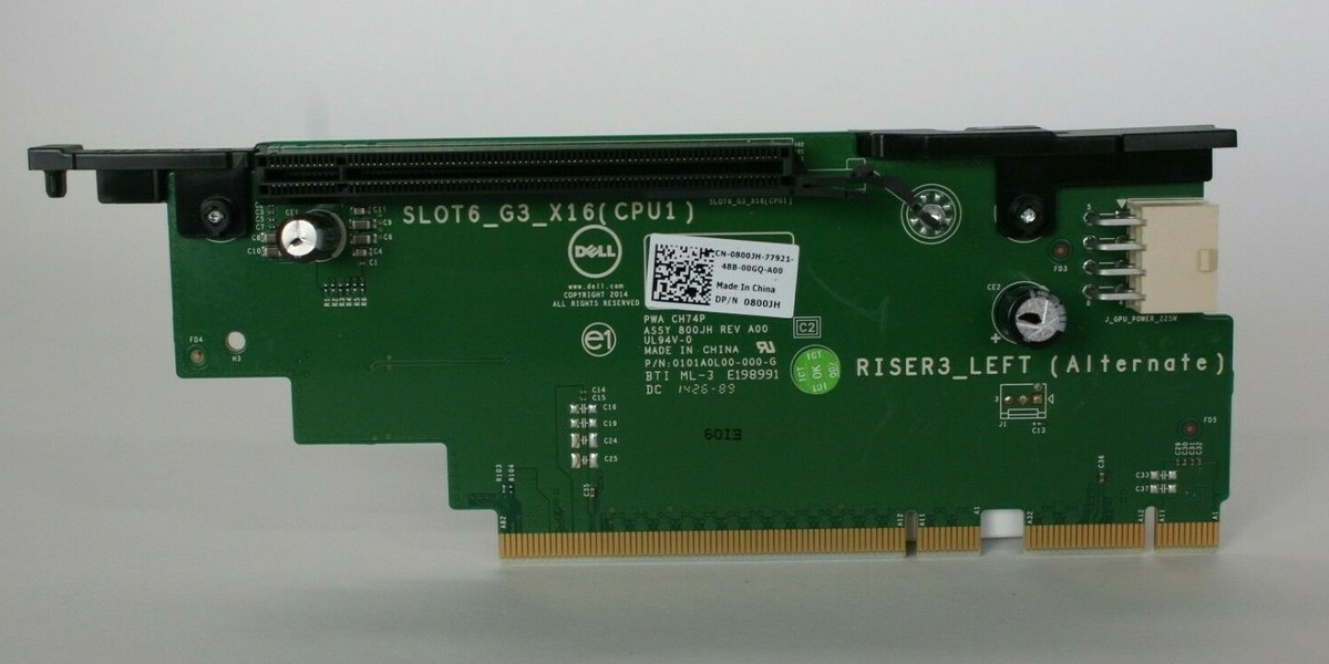 New DELL PowerEdge R730 R730xd PCIe x16 SLOT 6 RISER 3 LEFT 800JH