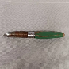 Apple Corer Green Wooden Handle - Vintage