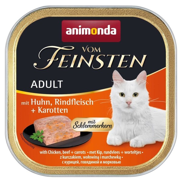 Animonda Vom Feinsten Adult 100G Nassfutter FüR Katzen Mit Huhn, Rind-image