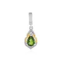 Cavill Russischer Diopsid AnhäNger 0,58Ct Tropfen Sterling Silber 925 Zirkon