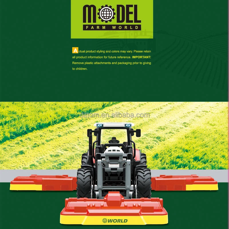 Tractor de radiocontrol 1/24 con cortacésped agricultor - tractor agrícola de 6 canales con luces Foto 2 de 4