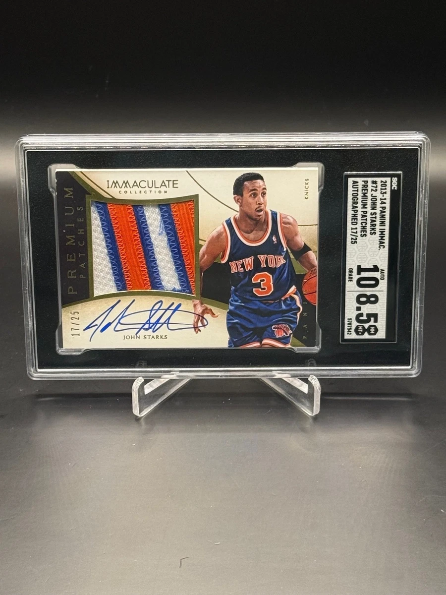Panini John Starks Basketball Autographed Sports Trading Cards