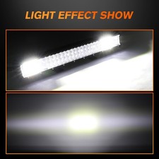 20 26 28 42 48 52 Straight Tri Row Led Light Bar Driving Offroad Truck Suv Utv