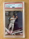 2017 TOPPS CHROME AARON JUDGE PSA 10 Gem Mint #169 ROOKIE Card RC Catching