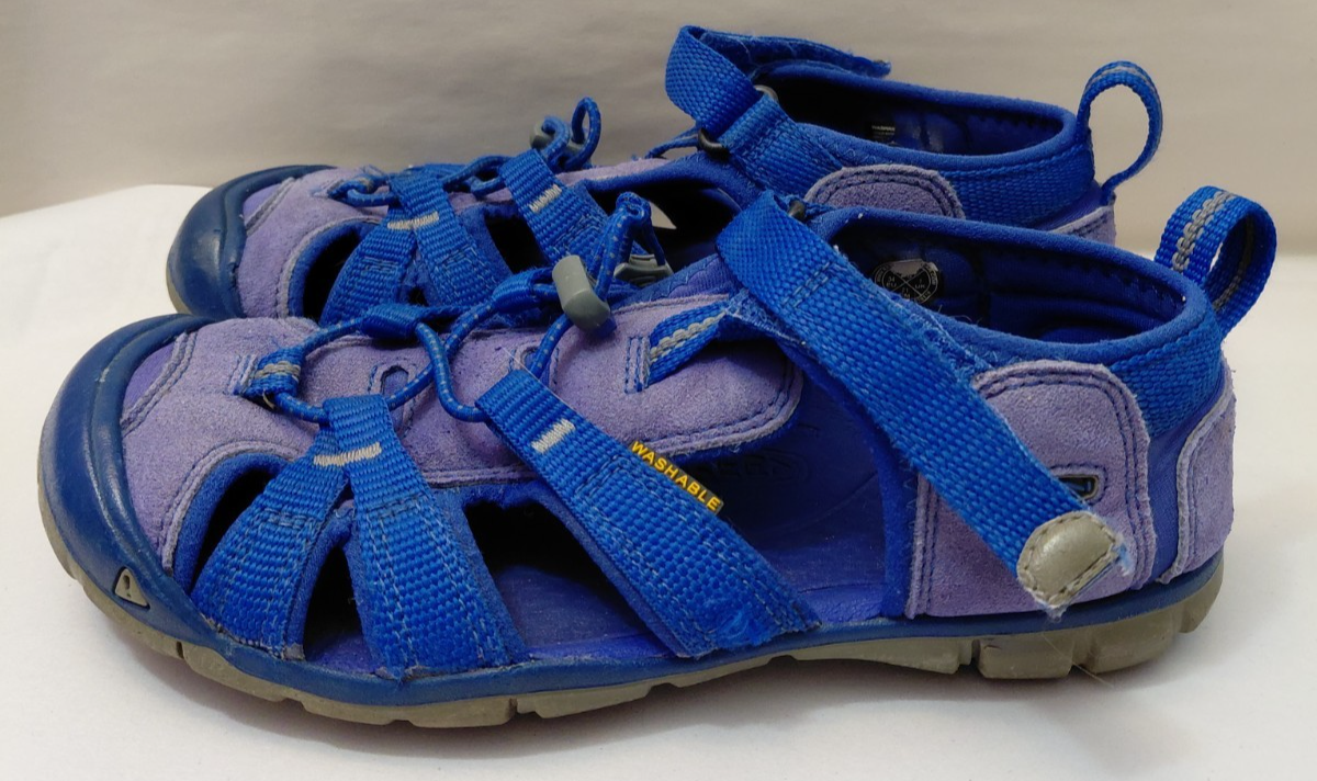 Scarpe sandali Keen Newport H2 taglia 2 grandi bambini blu viola scarpe da acqua