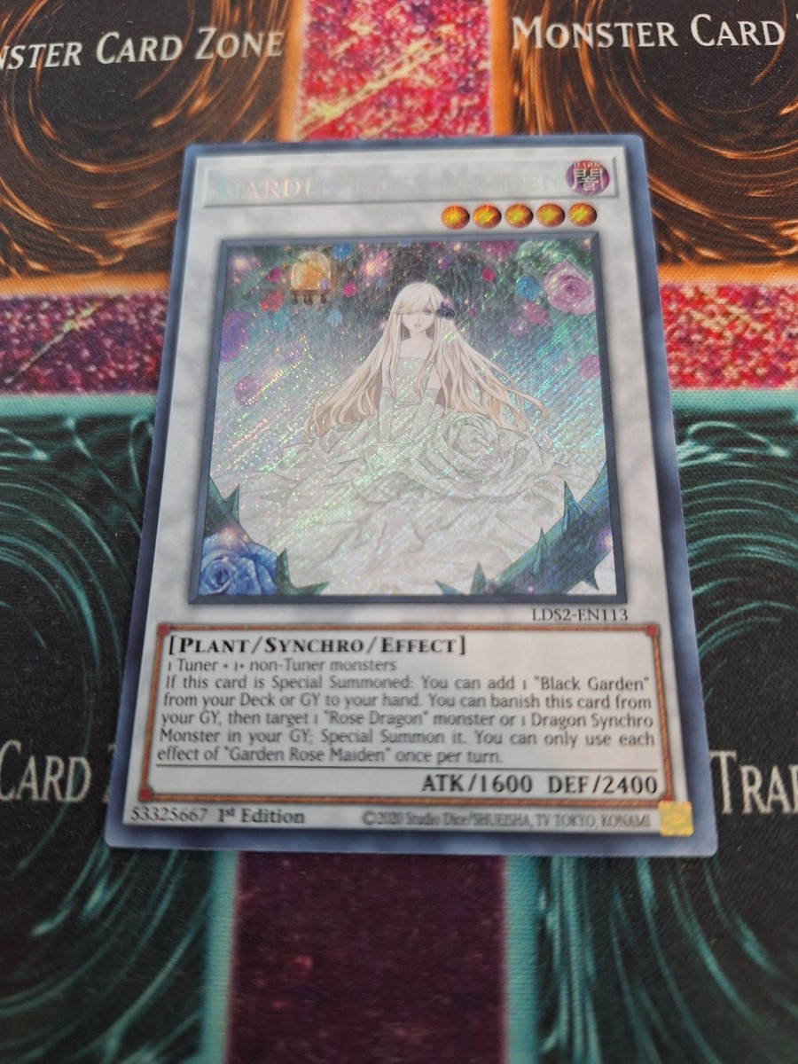 Yugioh Garden Rose Maiden LDS2-EN113 Secret Rare 1st Edition Near