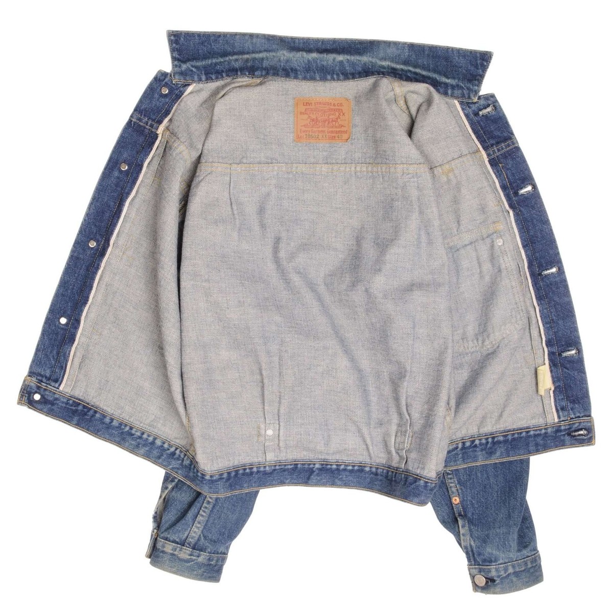 VINTAGE LEVIS TYPE 1 FIRST JAPANESE DENIM JACKET BIG E 1990S SIZE