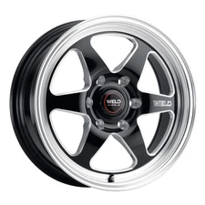 Weld Racing Wheels Ventura 6 Drag 20x7 +13 Black Milled 6x139.7 6x5.5 (QTY 1)