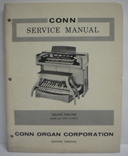 Vintage Conn Deluxe Theatre 645 Types 1  2 Organ Service Manual Book Original