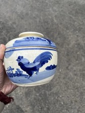 Pot à gingembre chinois bleu blanc XIXe