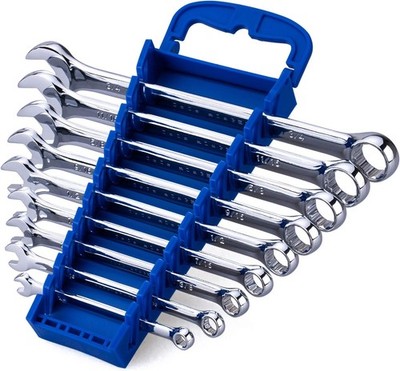 Max Torque 9-Piece Premium Combination Wrench Set, SAE 9-Piece, Blue 