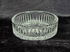 Vintage Waterford Crystal Signed Best Wishes Wine Bottle Coaster Ireland 4.75"W