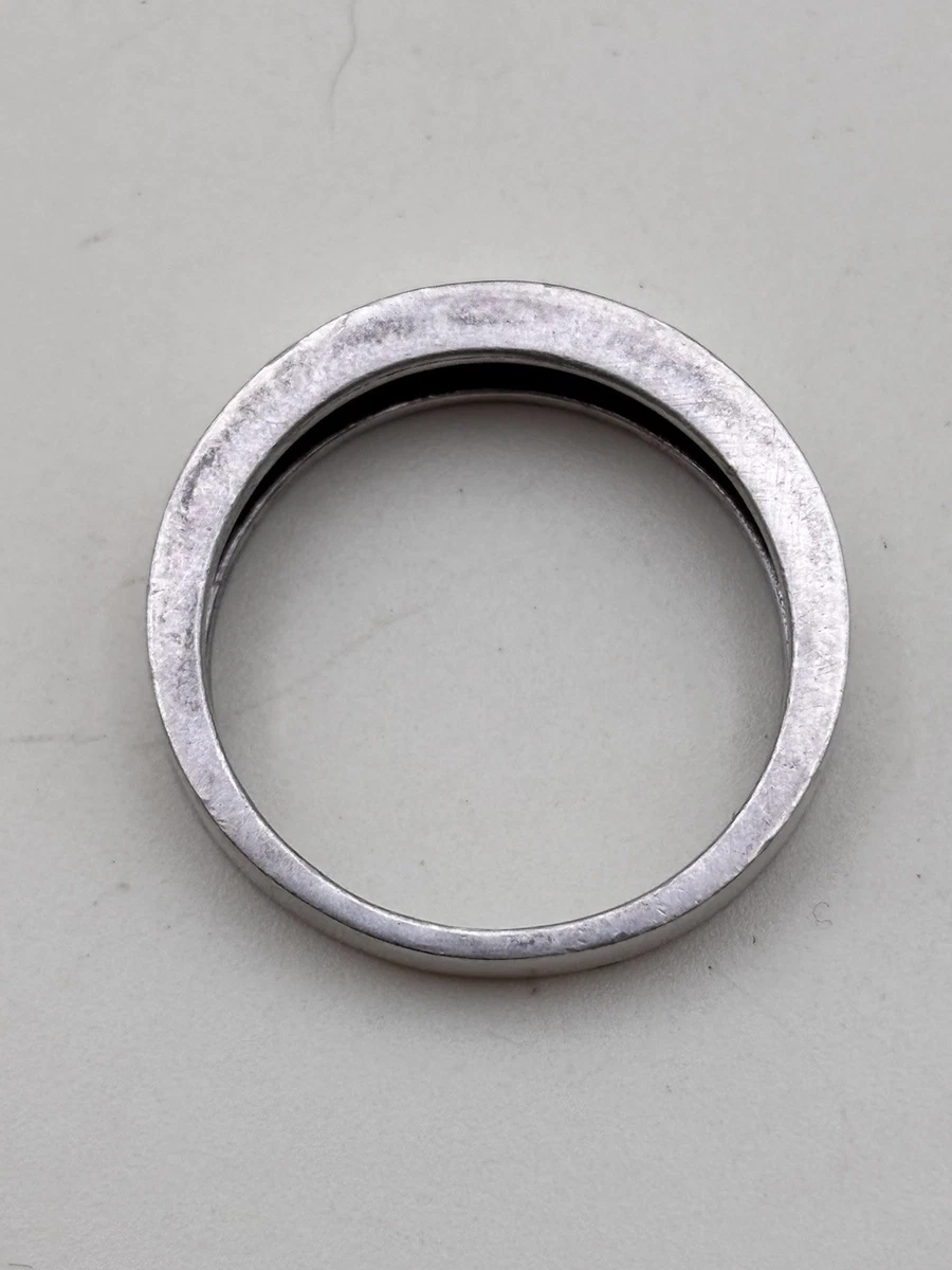 Bague argent largeur 11 mm taille 56.5 Poids Brut 4.95 g S42