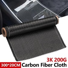 10ft x 7.8" Carbon Fiber Fabric Roll 2x2 Twill 3K Soft Material for DIY Repairs