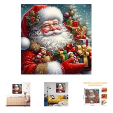 14x14 Inch Christmas Santa Claus Diamond Painting Set - Relaxing Art Kit