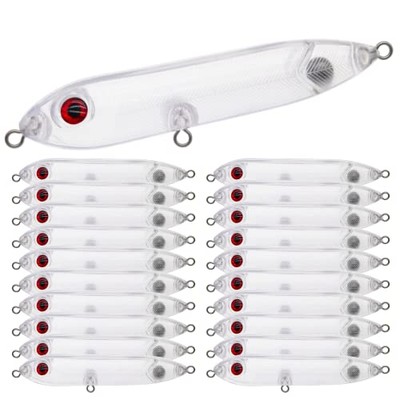Fishing Blanks Lures Kit Fishing Topwater Unpainted B: 20pcs 0.35oz/10g