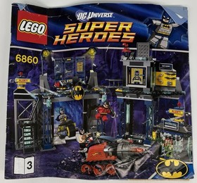 Lego 6860 The Batcave 100% Complete All Mini Figs & Manual