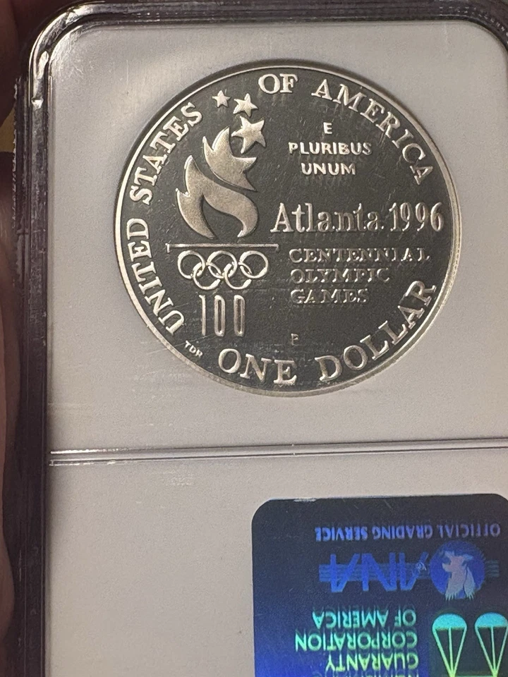 1996-P Paralympics Commemorative Silver Dollar PF69 UCAM NGC Brown Label *7423 - Image 2 of 4
