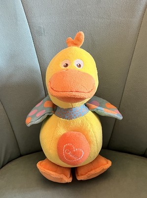 Chicco Happy Colours musikalische Ente gelb Baby Stofftier Plüschtier 9 Zoll