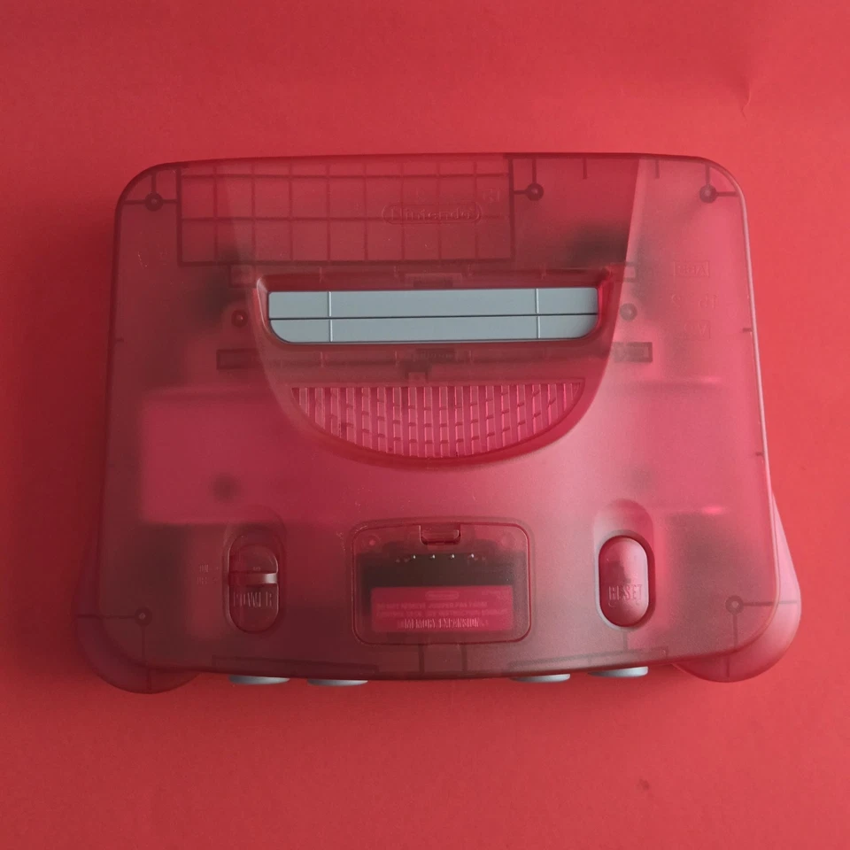 Nintendo 64 Watermelon Red Console system N64 W/ adapter cable - Image 2 of 3