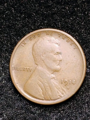 1914 S ~ LINCOLN WHEAT CENT ~ VG