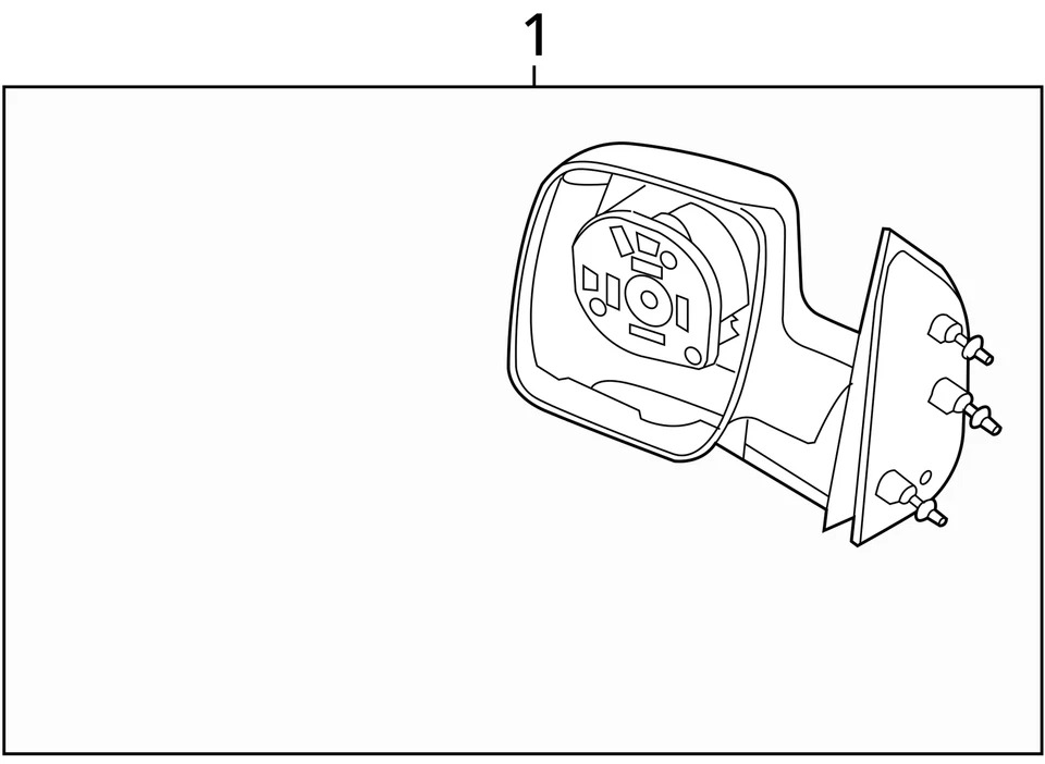 Espejo retrovisor eléctrico negro VAFEZ Ford E-250 2003-2009 conductor vista lateral izquierdo Foto 4 de 4