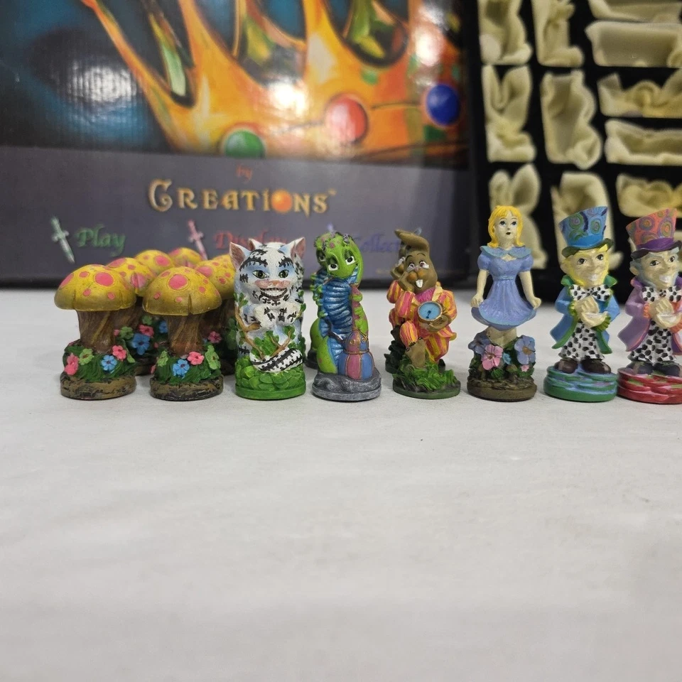RARE Collectible ALICE in WONDERLAND Chess Pieces by Creations-Set Contemporary - Image 3 of 4