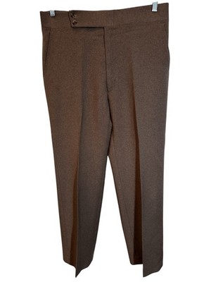 Haggar Expand O Matic Mens Wool Trouser Brown 70's Retro Sz 36x31 Vtg