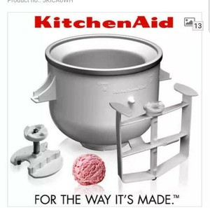 Kitchenaid Stand Mixer Ice Cream Maker Attachment White Ebay
