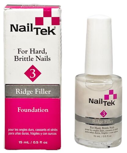 Nail Tek Foundation 3 Ridge Filler Strengthening Base Coat *Damaged Box