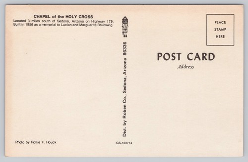 Postal Capilla de la Santa Cruz, Sedona, Arizona - Imagen 2 de 2