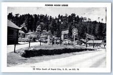 Rapid City South Dakota SD Postcard Powder House Lodge Aerial View 1940 Unposted