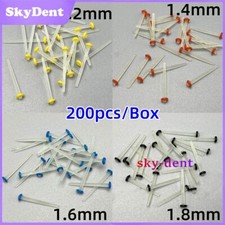 200x Dental Endo Quart Fiber Post Teeth Restorative Refill Straight Thread Posts
