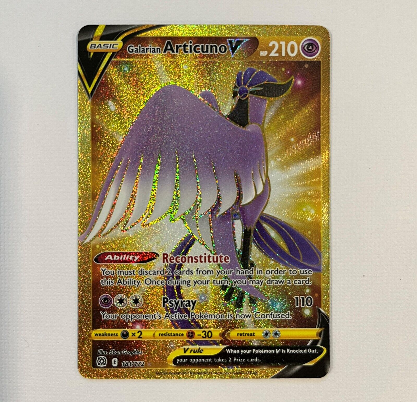 pokemon serie oro metal articuno de galar v .ps - Buy Antique