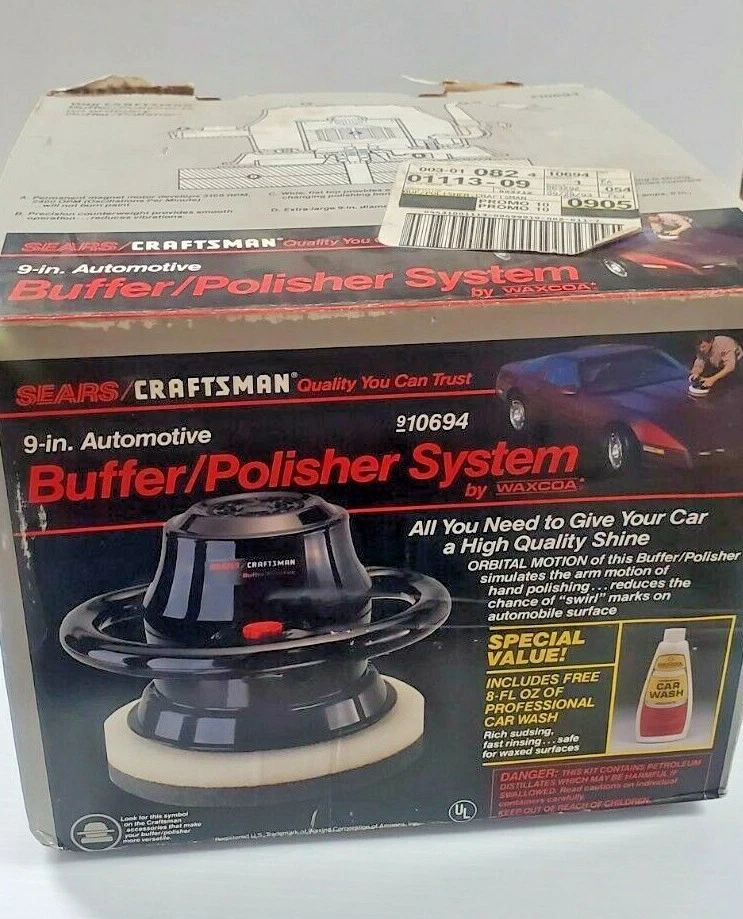 Sears Craftsman 9 Buffer Polisher Corded Handheld Car, 58 OFF
