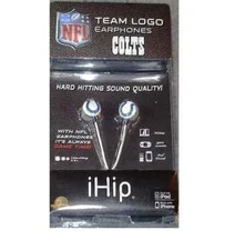 Indianapolis Colts iHip Premium Audio Earphones Earbuds - iPhone iPod NEW