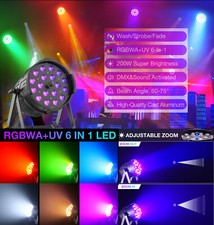 18 LED Par Light RGBW Stage Bar Wash Lighting 324W DMX DJ Disco Party Show Light